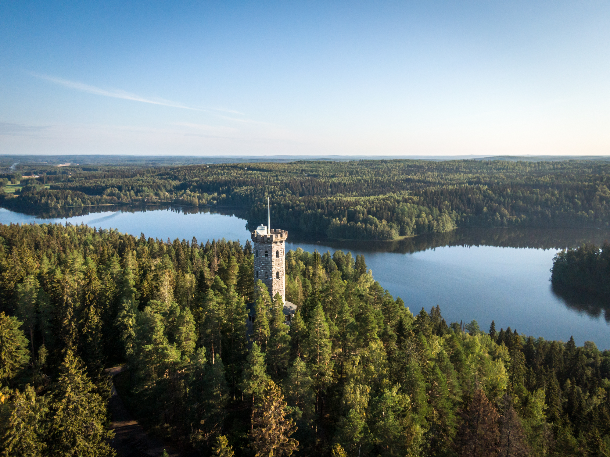 Ilmakuva Aulangon näkötornista.