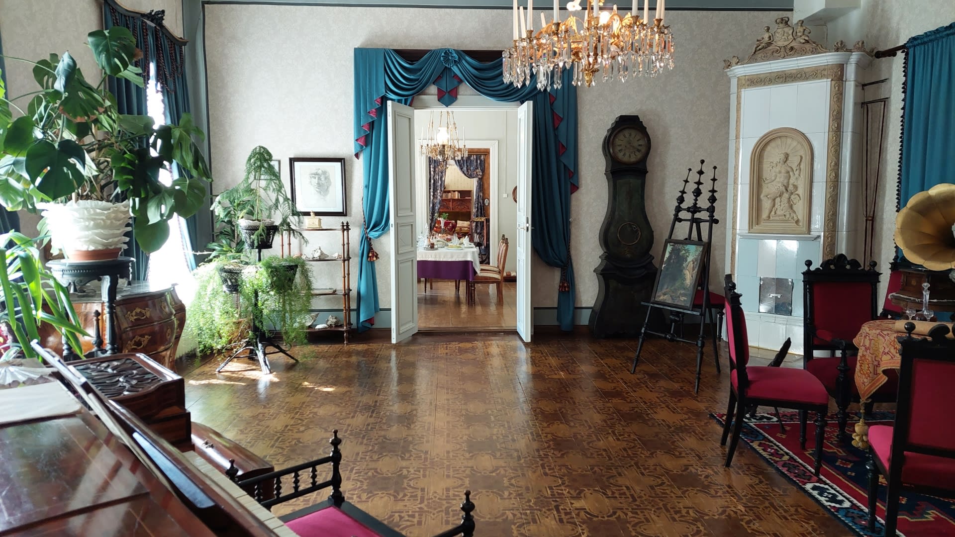 View from Palander House drawing room towards the dining room.