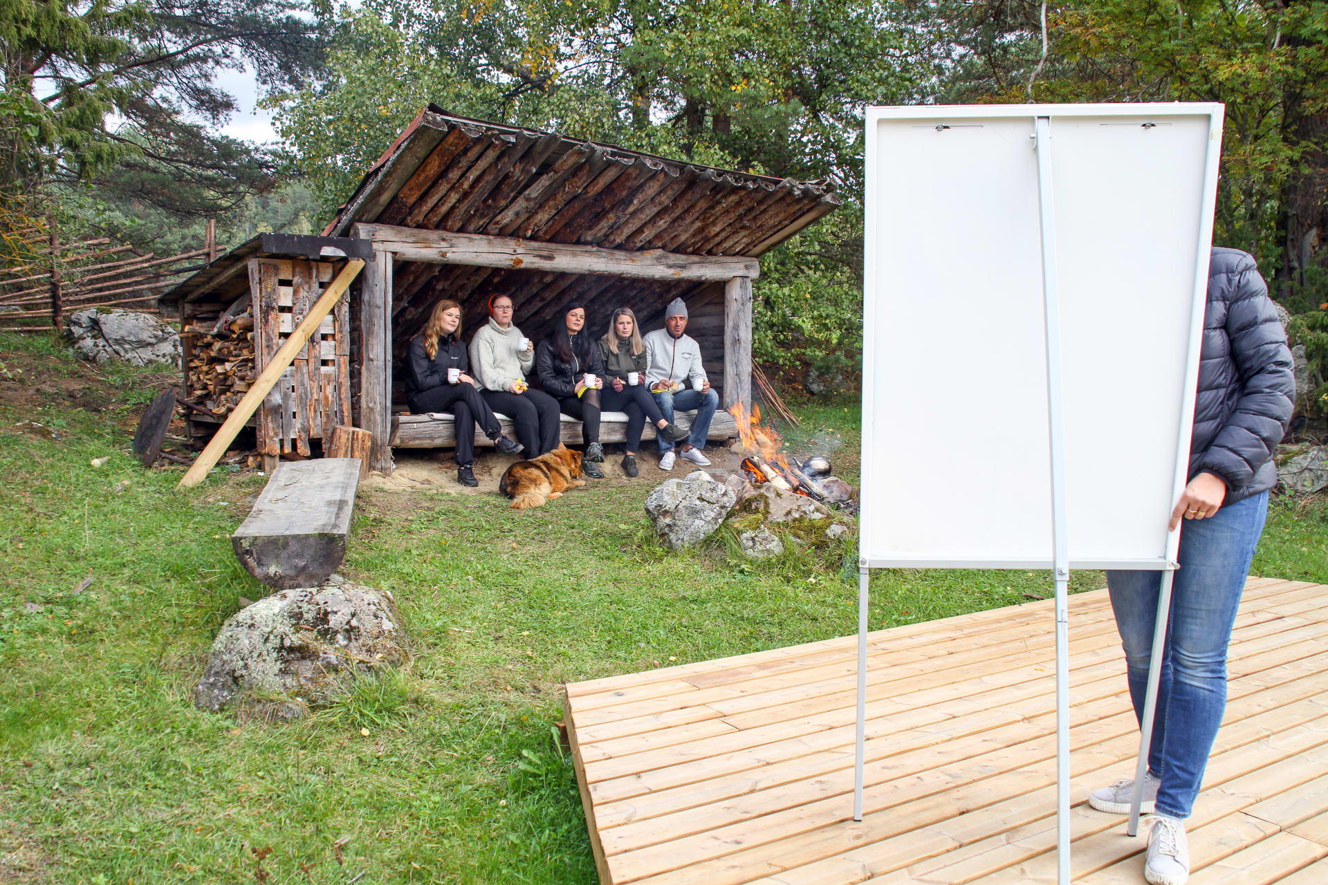 Kokoustila laavu ulkokokous