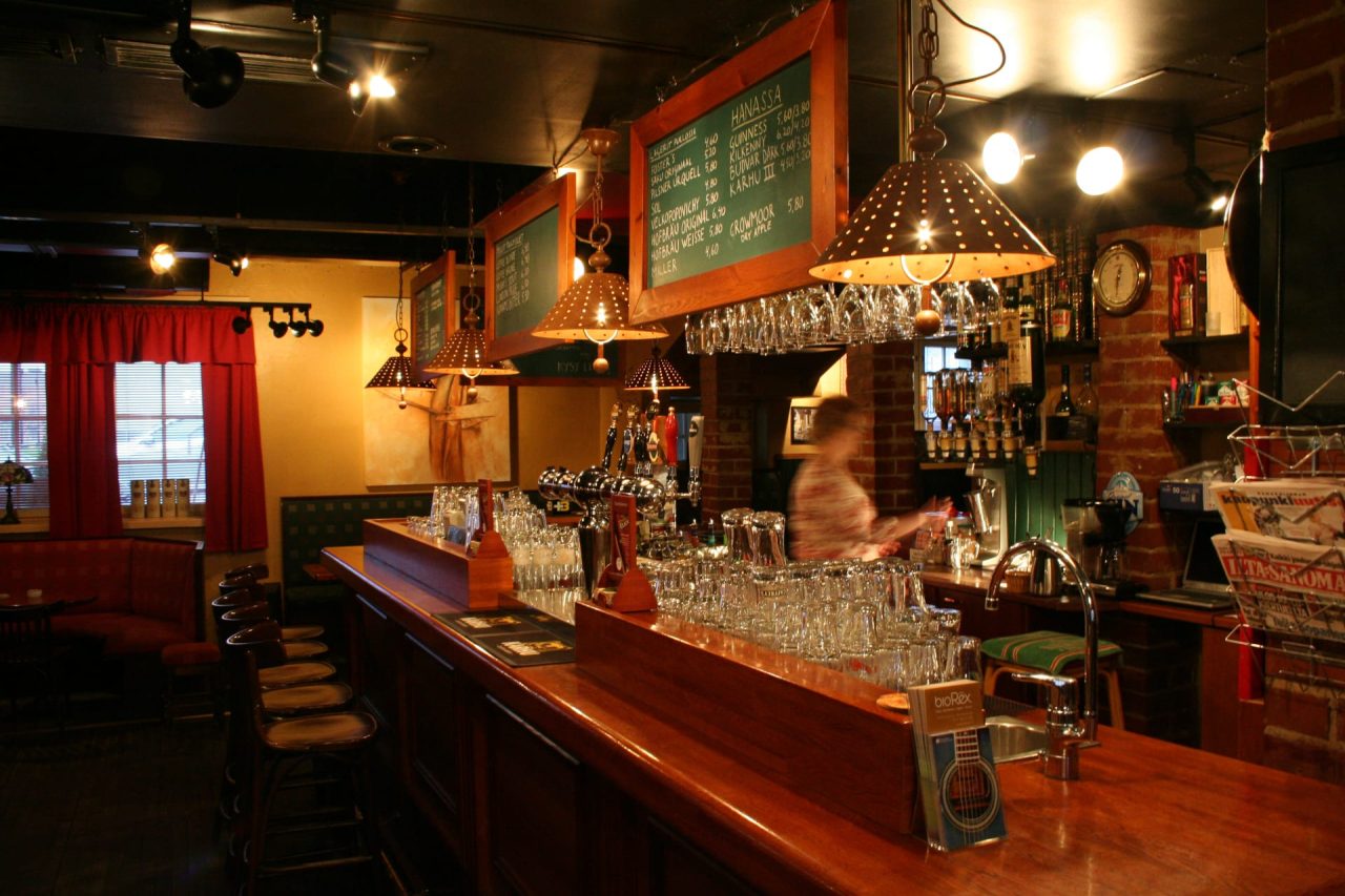 the bar