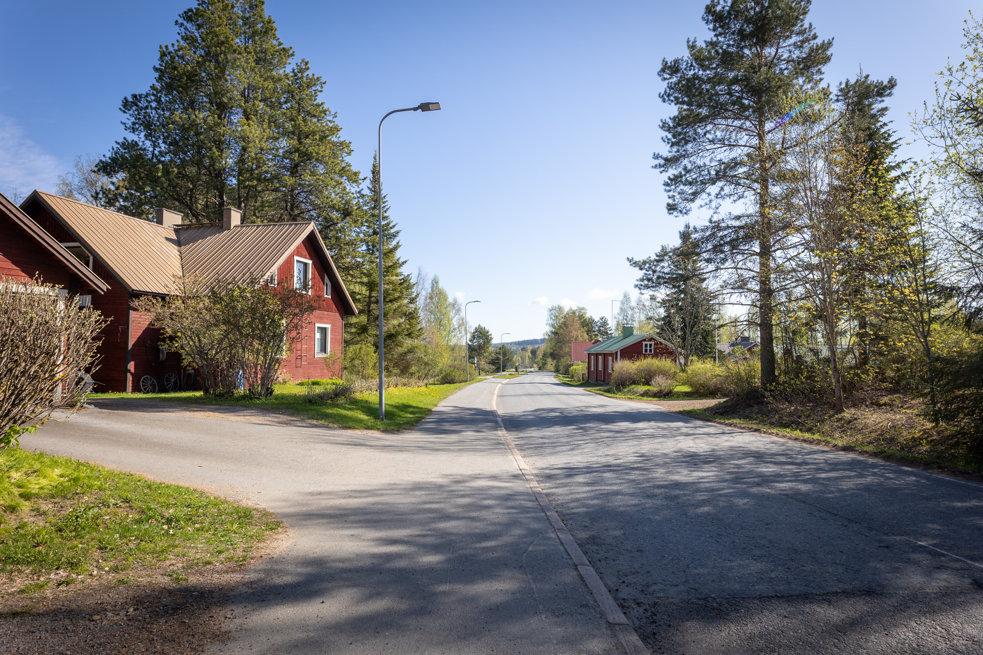 Tie, jonka varrella taloja, Tuuloksessa.